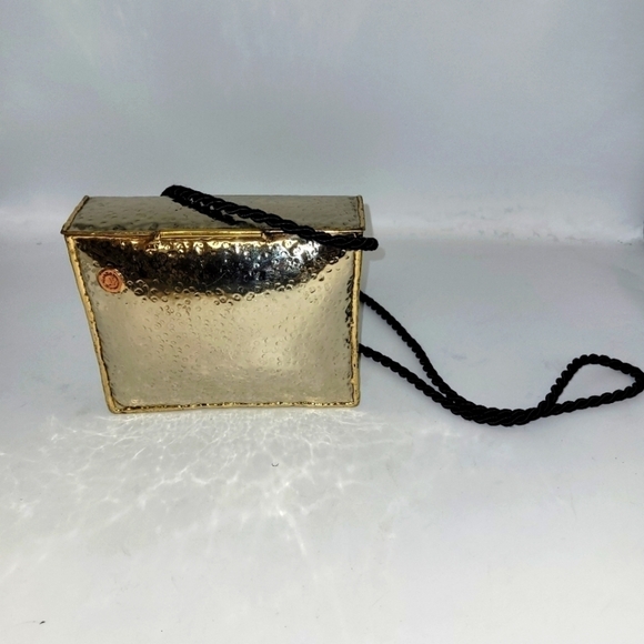 Vintage Mixed Metal Ornate Box Purse - Gold/Silver/Copper Baroque Casket Bag